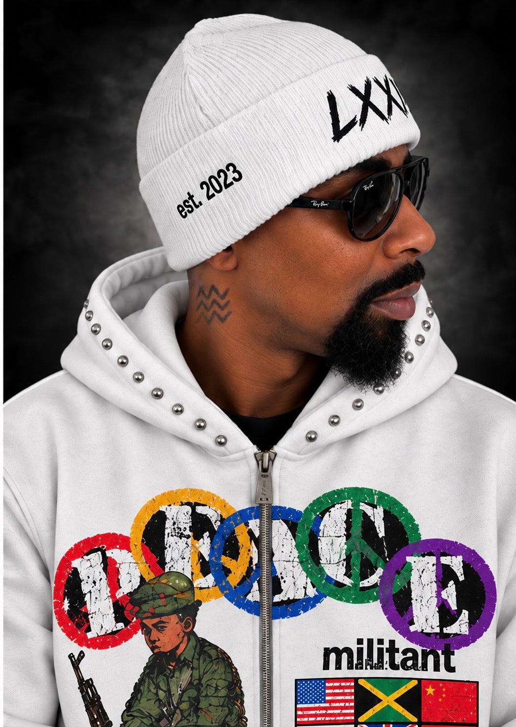 LXXXII Militant Hoodie "White"