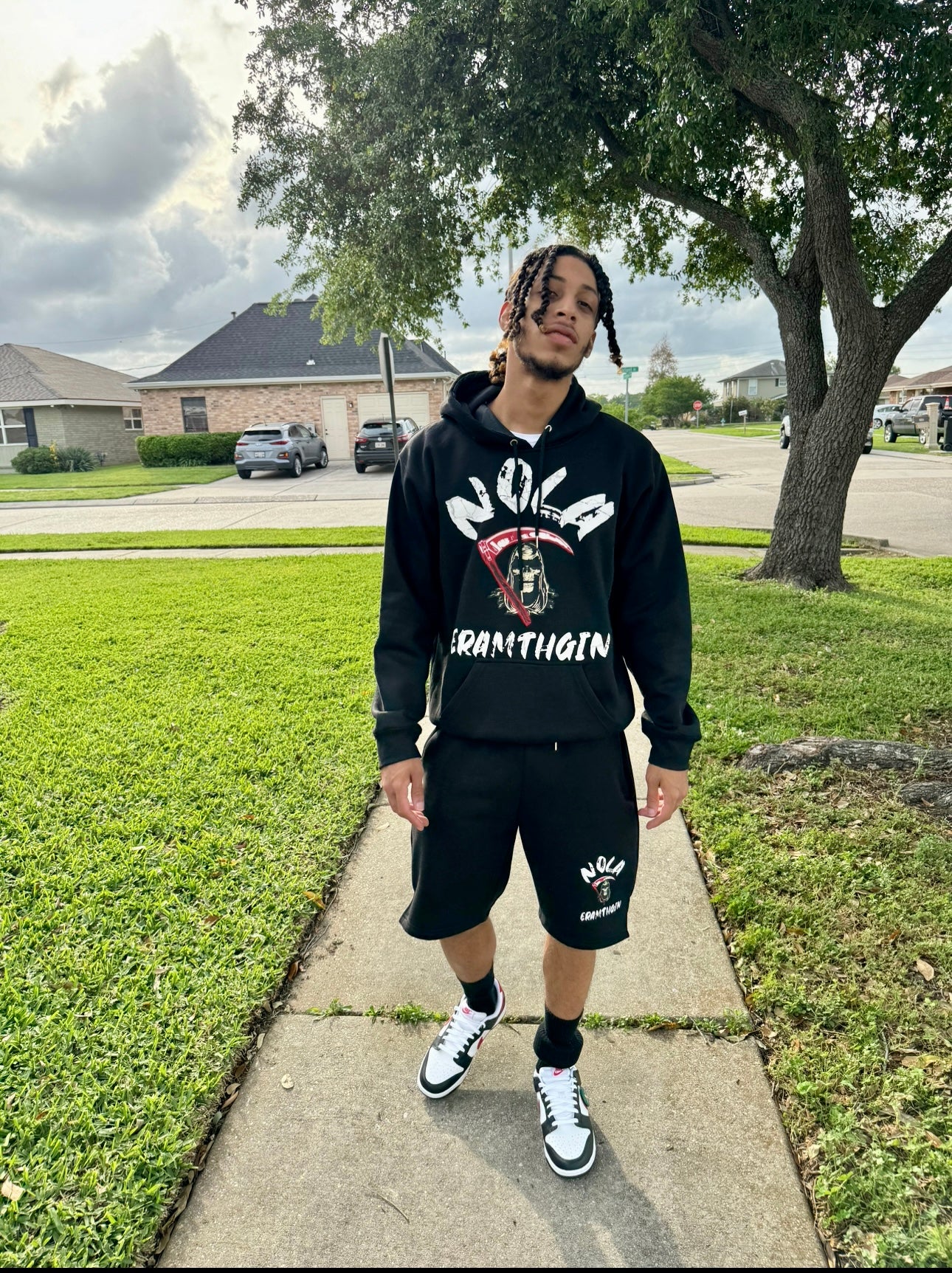 Shorts, Black NOLA NIGHTMARE