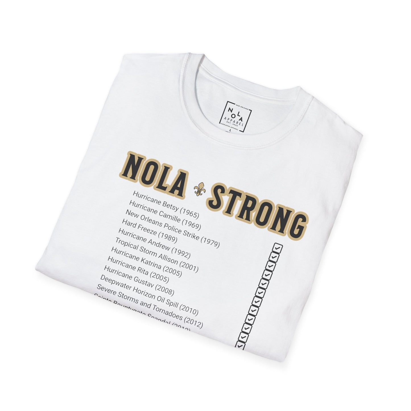 .NOLA Strong White Unisex Softstyle T-Shirt