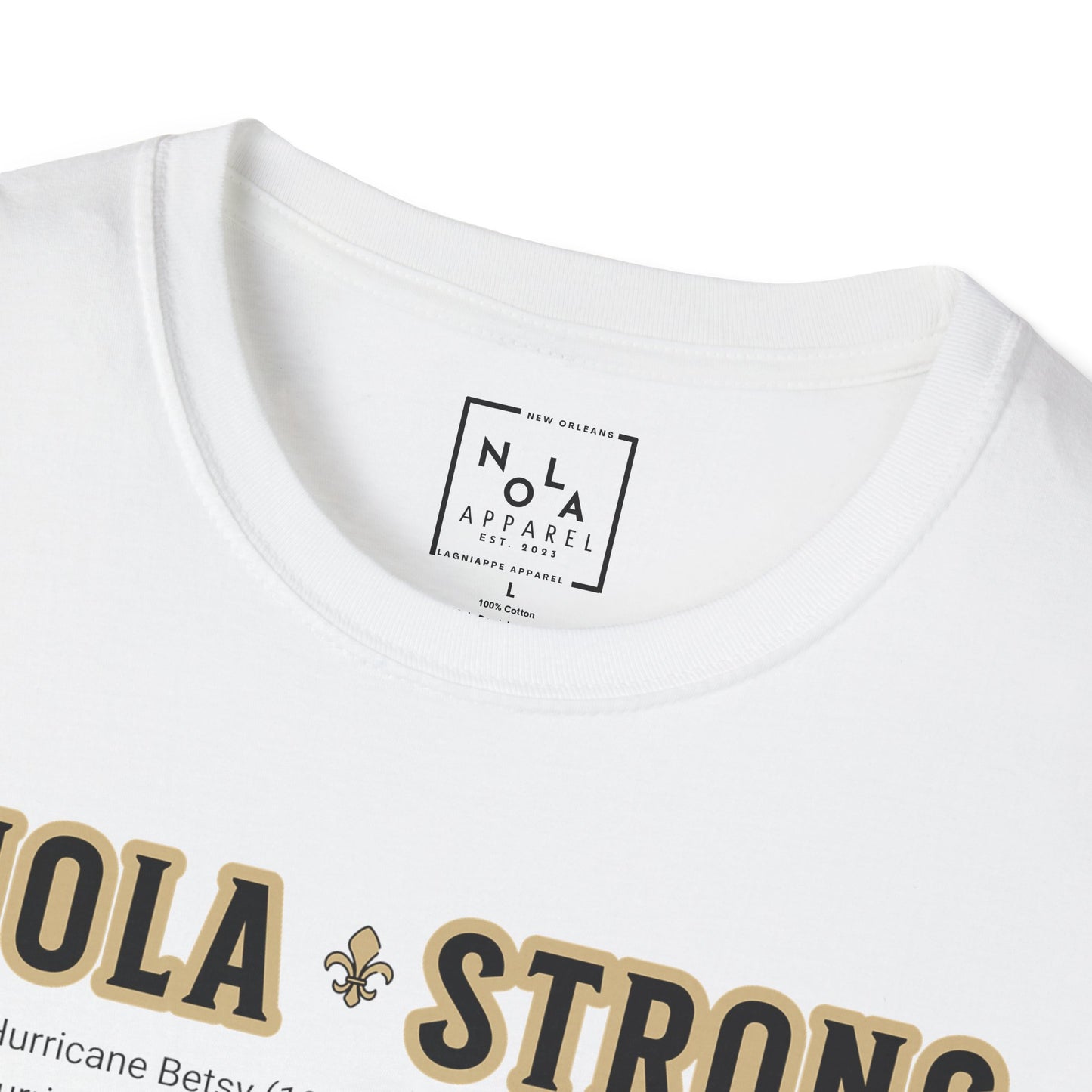 .NOLA Strong White Unisex Softstyle T-Shirt