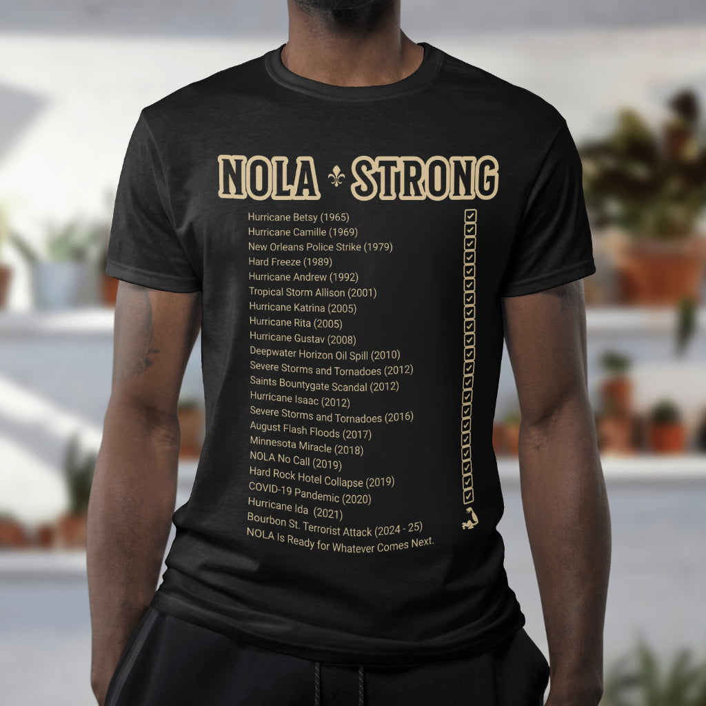 .NOLA Strong Black Unisex Softstyle T-Shirt