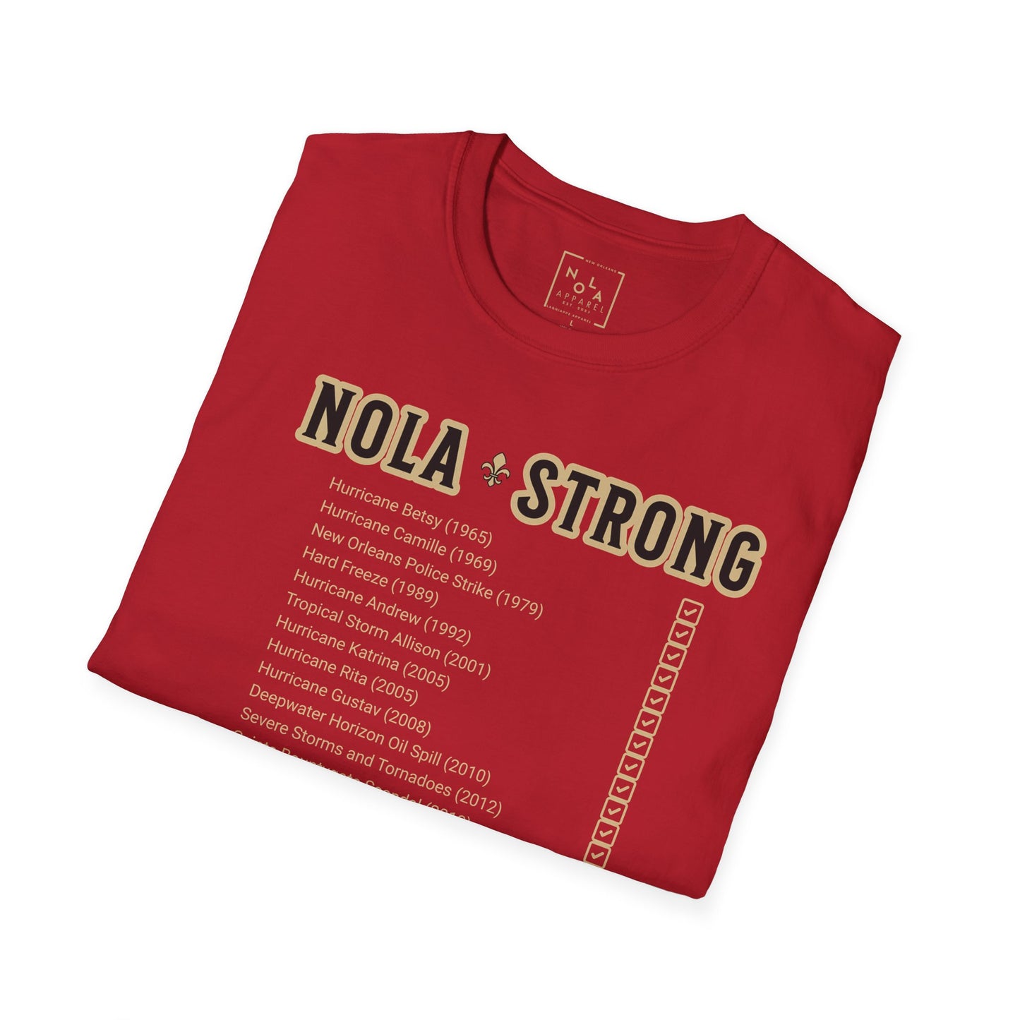 .NOLA Strong Cherry Red Unisex Softstyle T-Shirt