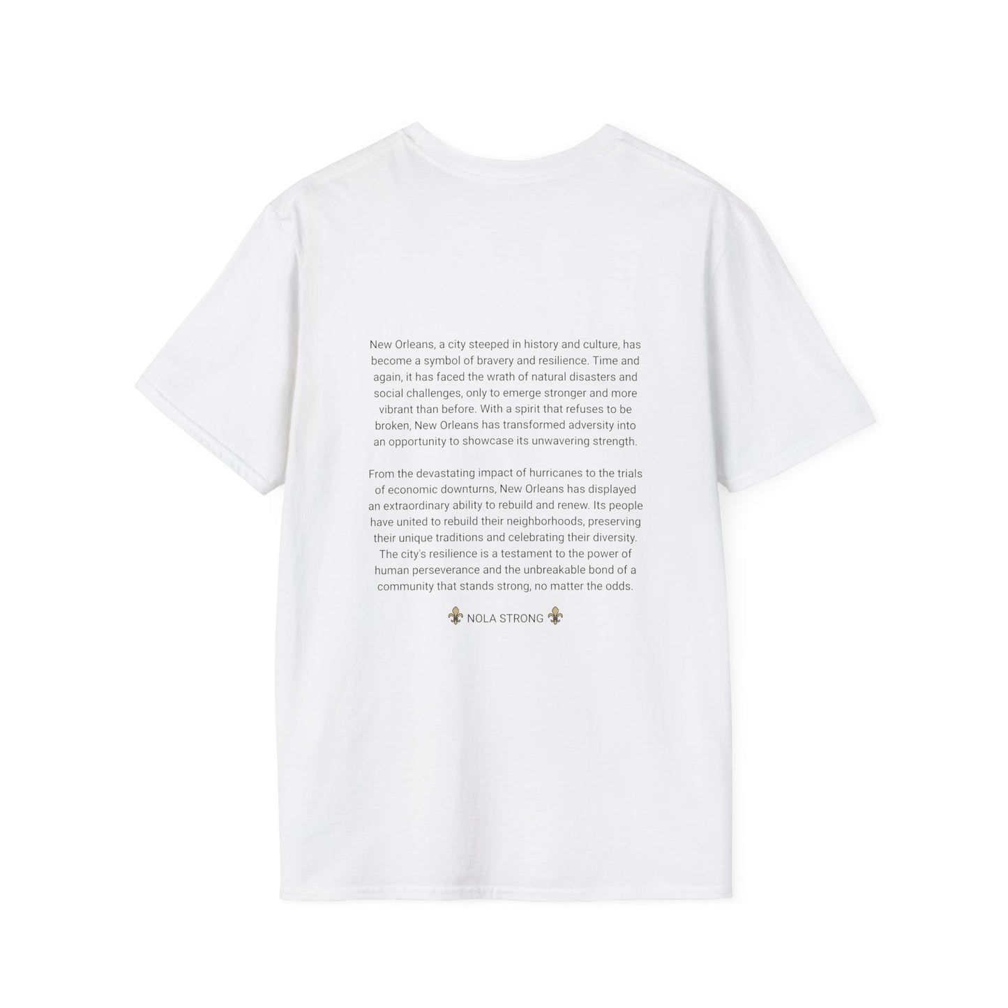 .NOLA Strong White Unisex Softstyle T-Shirt