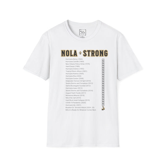 .NOLA Strong White Unisex Softstyle T-Shirt