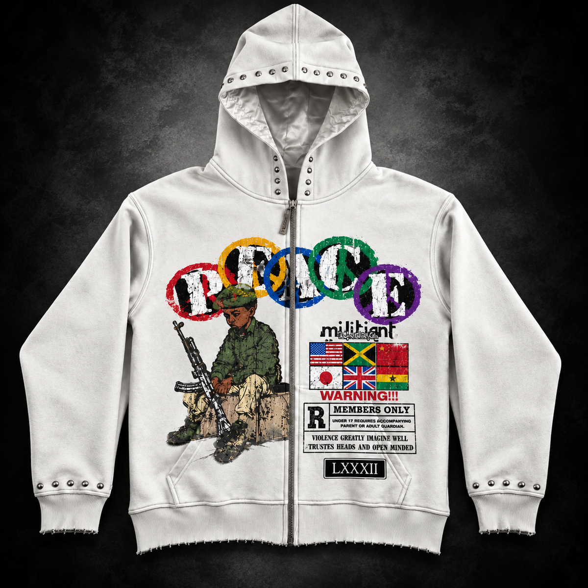 LXXXII Militant Hoodie "White"