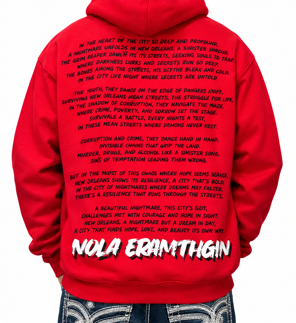Red NOLA NIGHTMARE Hoodie