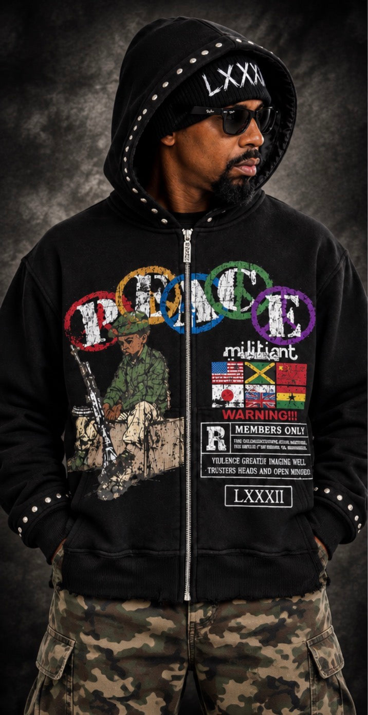 LXXXII Militant Hoodie "Black"